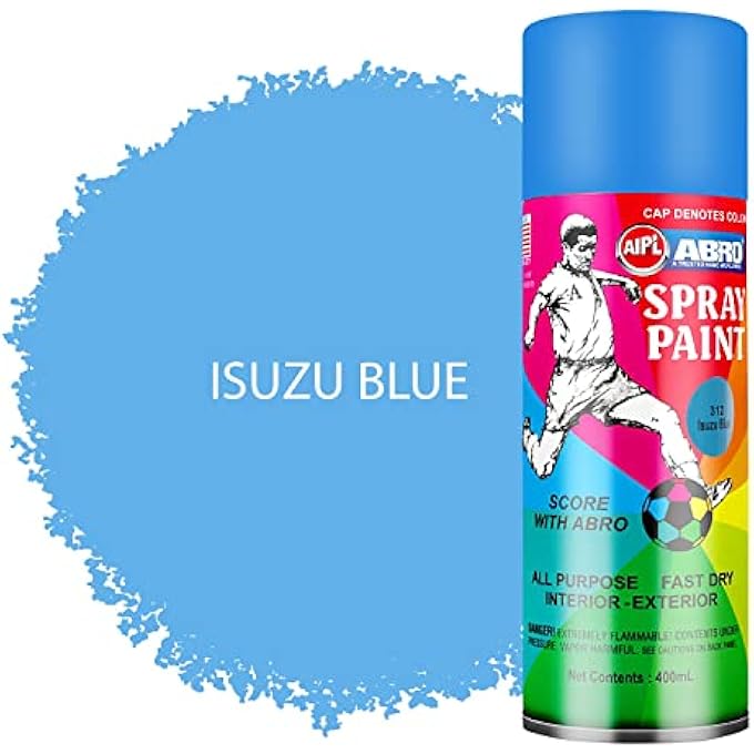 Abro SP-312 MULTIPURPOSE COLOUR SPRAY PAINT CAN FOR CARS AND BIKES (400ML, ISUZU BLUE, 2 PCS) - Image 2